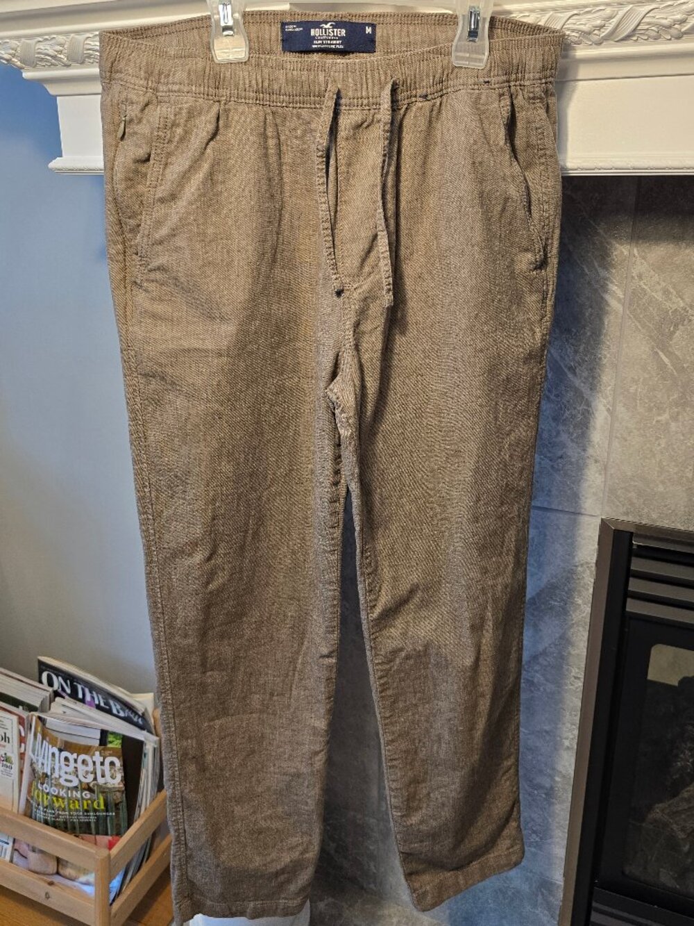 Hollister Co. Epic Flex Cotton Linen Trousers Men’s Medium Khaki Melange